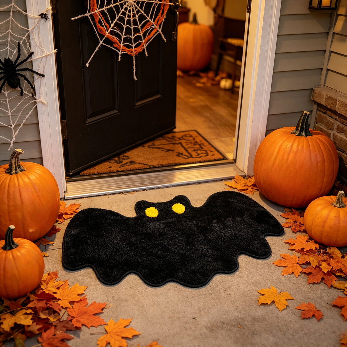 Halloween Decor White Ghost Rug 24x16 inches, Handmade Tufted Fluffy Aesthetic Area Rugs, Cute Soft Cool Non Slip Floor Carpet Bath mat, Living Room, Bathroom, playroom, Kitchen