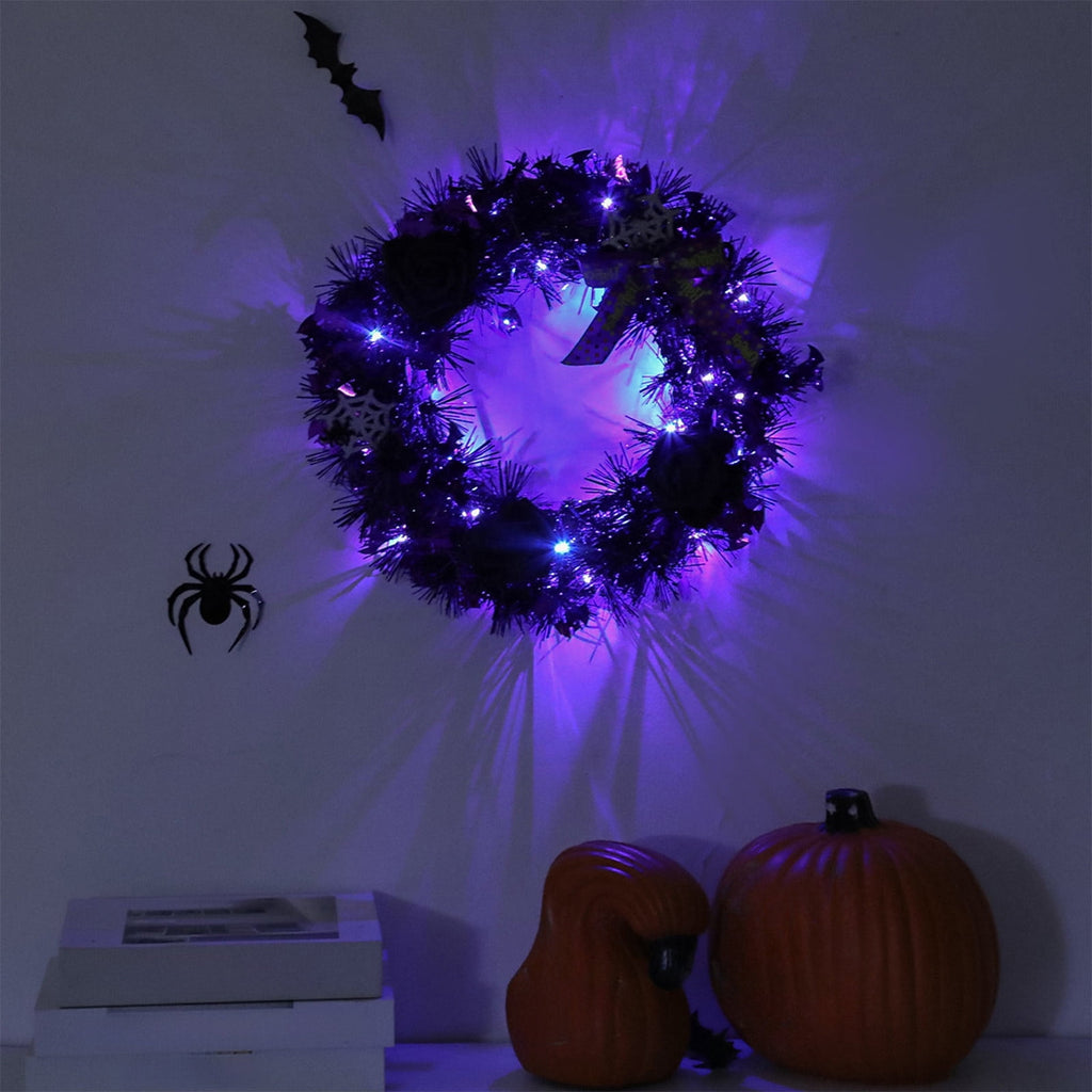 XGFHYJEH Halloween Wreath, Halloween Wreaths for Front Door, Halloween Decorations, Halloween Home Wall Decor Ornaments
