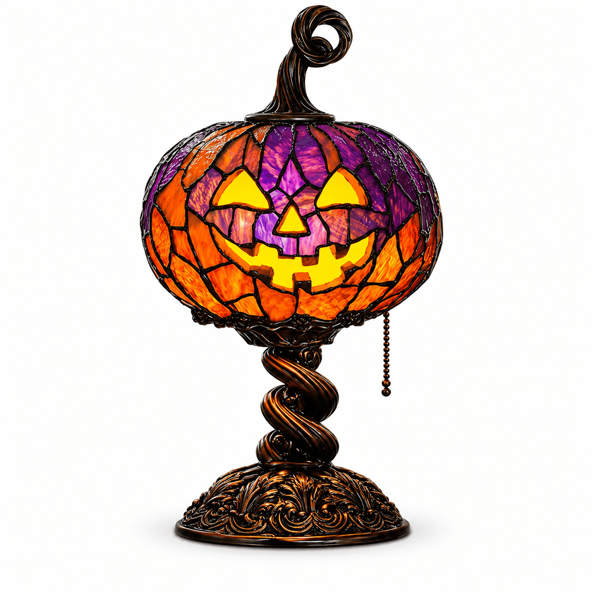 Diceymbol 11.81 Inch Halloween Ghost Night Light, Witch Hat Ghost Lamp with Jack O Lantern, Halloween Decorations Indoor for Table Mantel Party Decor