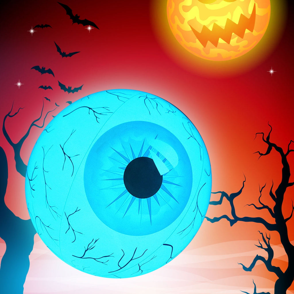 Loyerfyivos Halloween Eyeball Decorations Balloons,Eyeballs Blow Up Scary Bloodshot Eyeballs Indoor Outdoor Garden Halloween Decors for Lawn Party (A)