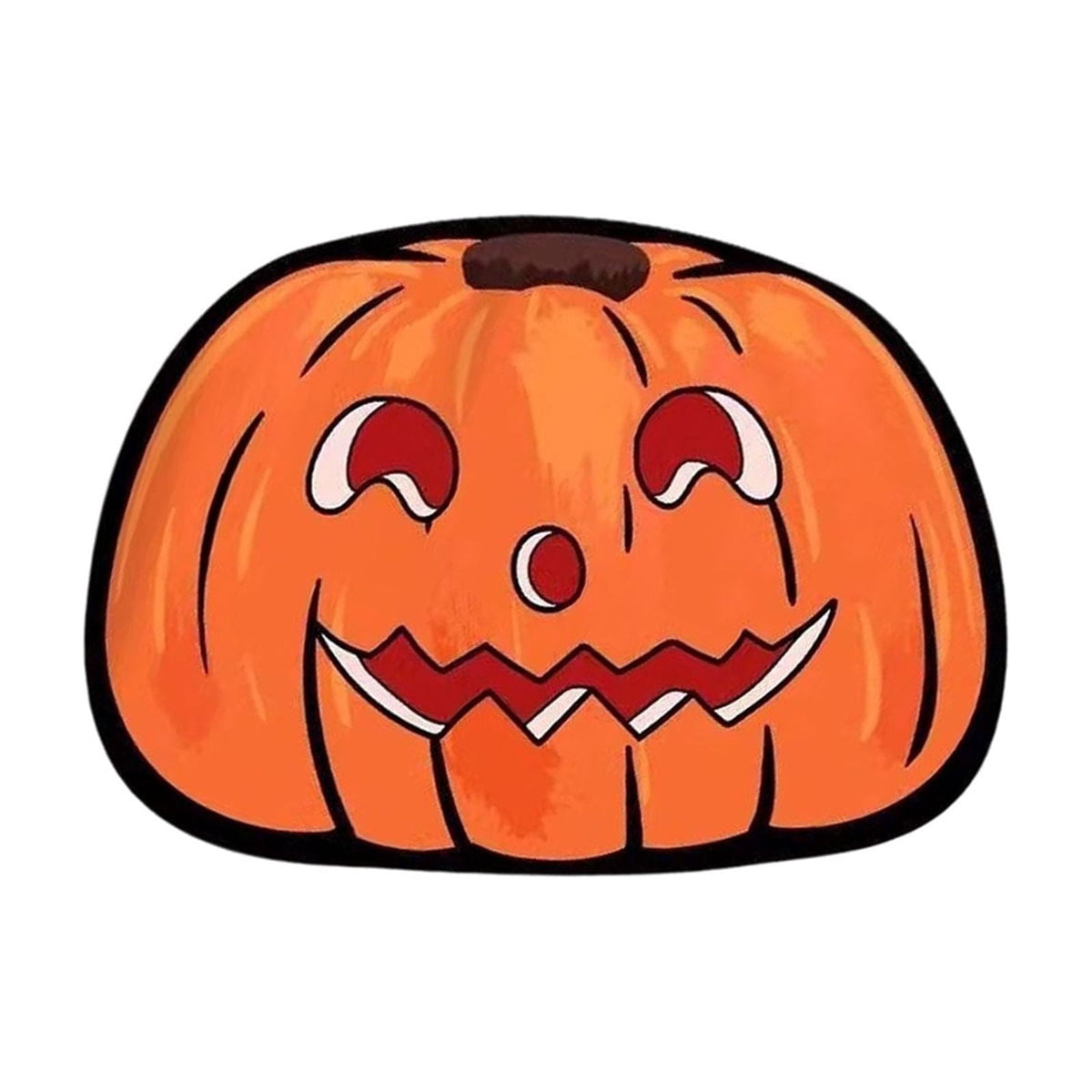 Halloween Door Mat Pumpkin Shaped Non-Absorbent Skidproof Mat 15.75x23.62in Polyester Skidproof & Weather Resistant for Front Door Porch Indoor Outdoor Halloween Door Mat by MPOISVA