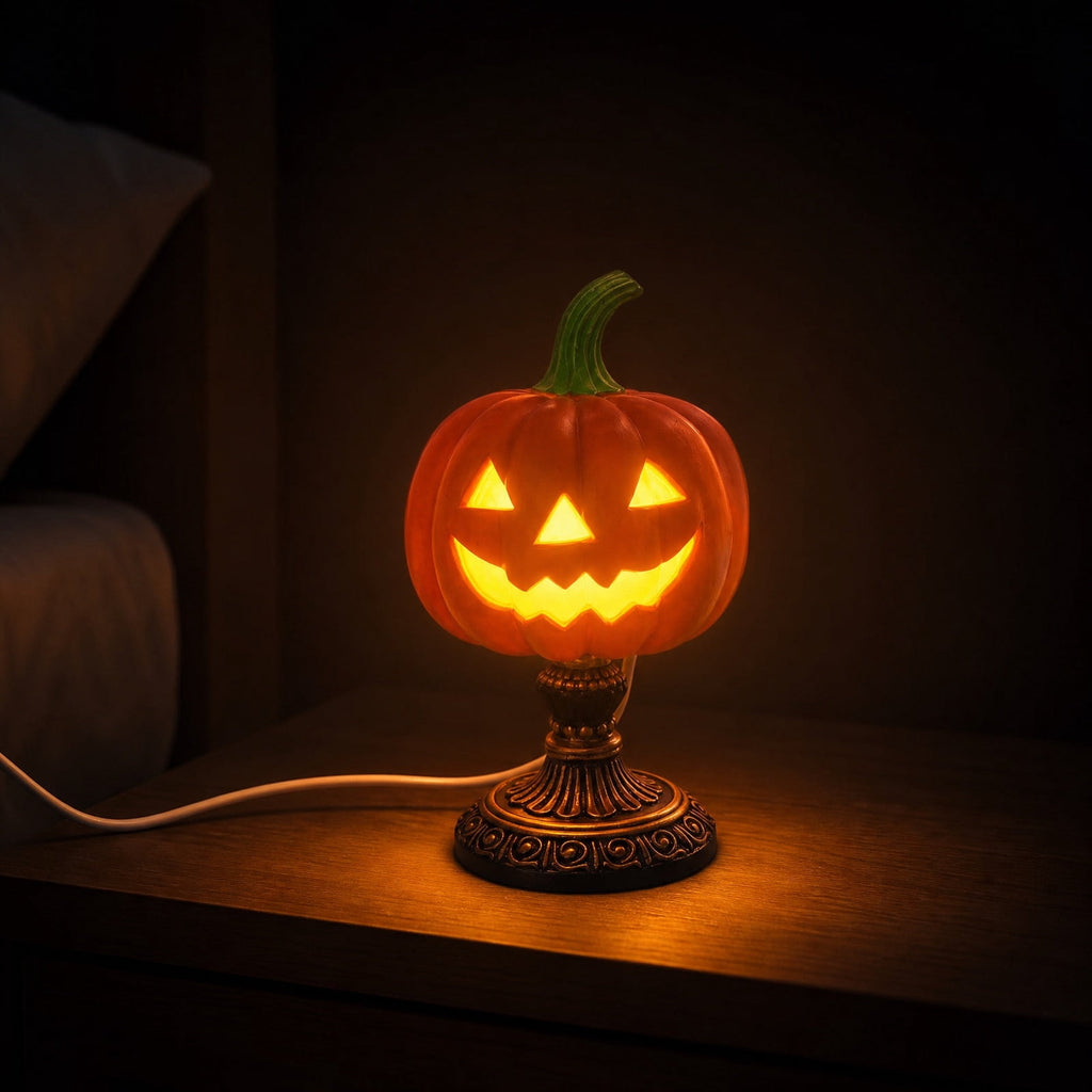 BZPIZ Witch Hat Lamp Handcrafted Retro Resin Stained Witch Hat Desk Lamp Halloween Home Decor Gothic Wizard Hats Night Light for Bedroom & Bookshelf