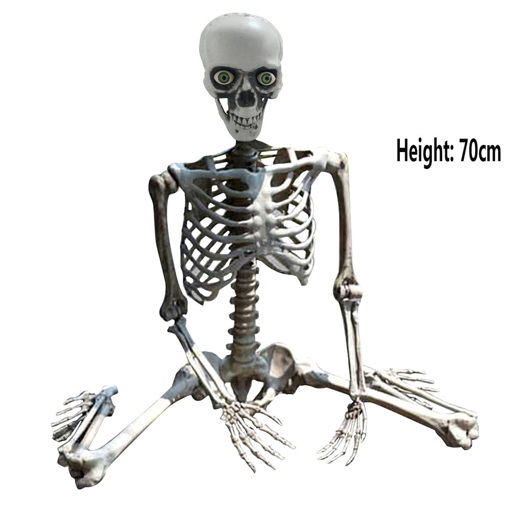 Halloween Skeleton Life Size Full Body Posable Joints Skeletons,Halloween Skeleton Decoration,Human Full Size Skull Hand Life Body Anatomy Model Halloween Decor
