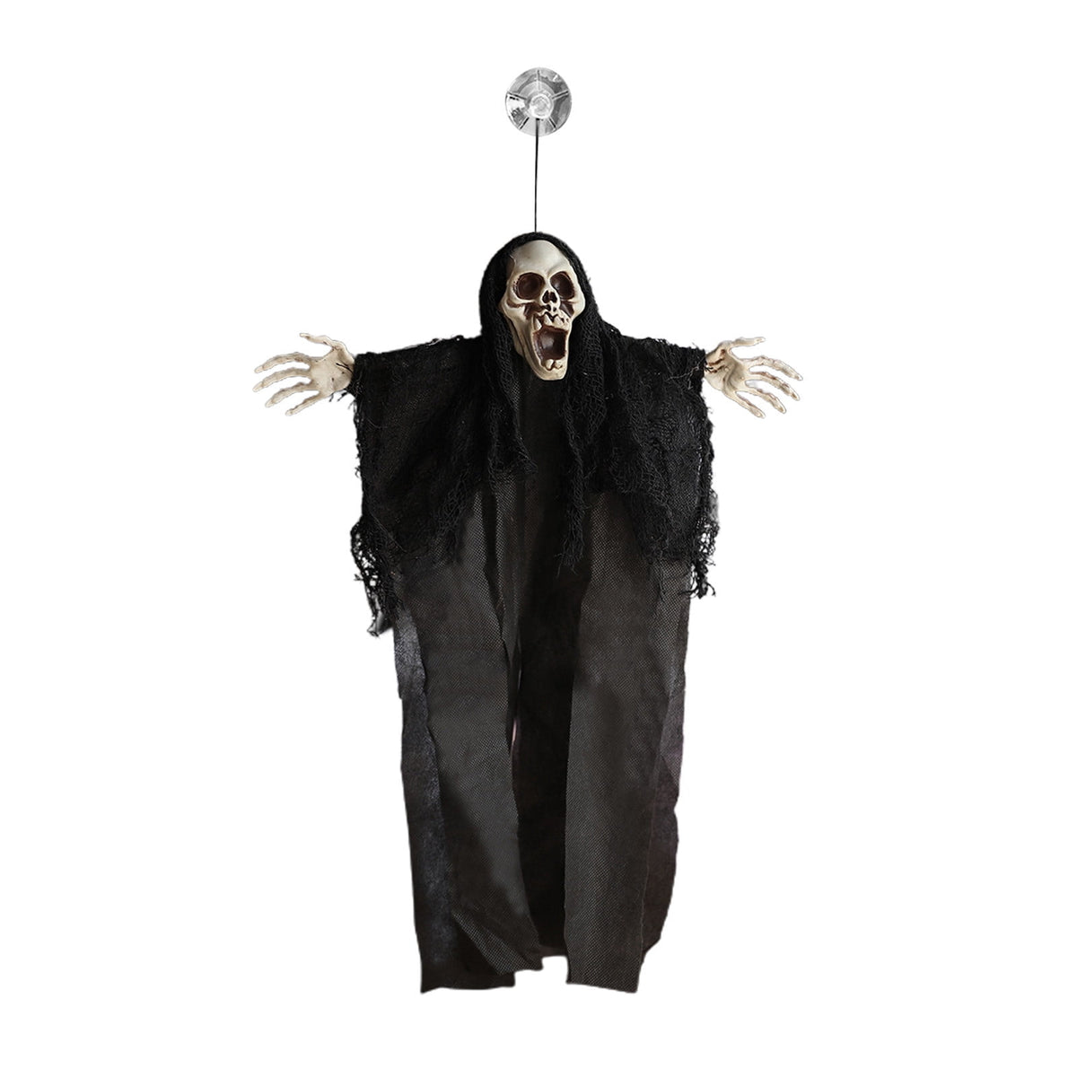Wadada Halloween Hanging Grim Reapers, Halloween Skeleton Flying Ghosts for Halloween Outdoor Decoration, Haunted Haunted House Prop, Halloween Party Supplies Decor (17x13 Inch, With Suction Cups)