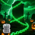 10Ft Battery Operated Plastic Chain Lights for Halloween Decorations, 8 Modes Timer Orange Halloween String Lights Waterproof Lighted Props Chains for Skeleton Dog, Haunt House,Costumes Party Decor