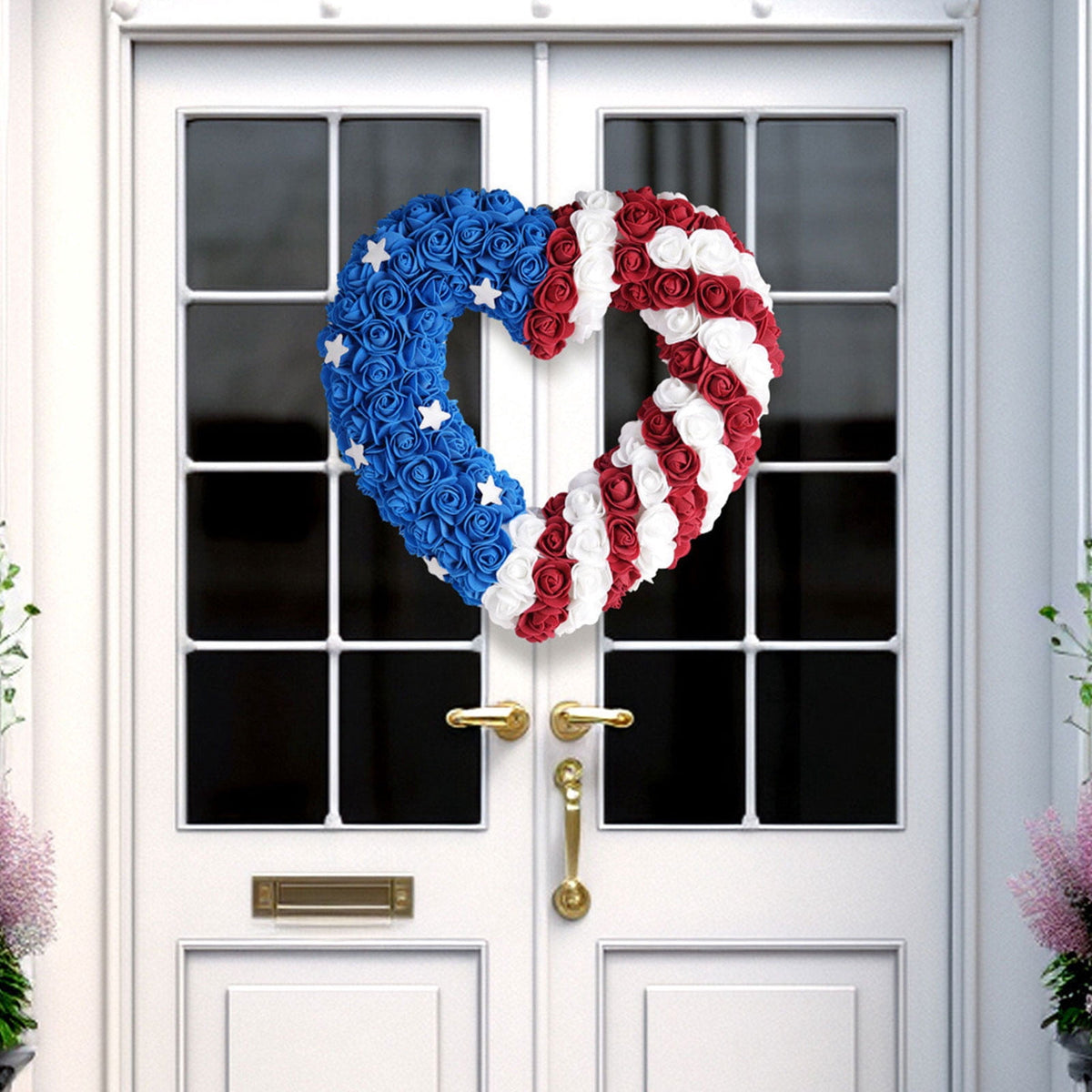 AZXY 4th of July Wreath,Patriotic Wreath,Independence Day Wreaths,Memorial Day Decorations