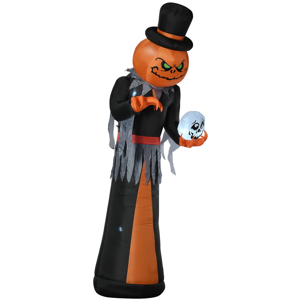 HOMCOM Halloween Inflatable Pumpkin with LED Lights for Garden Indoor Outdoor