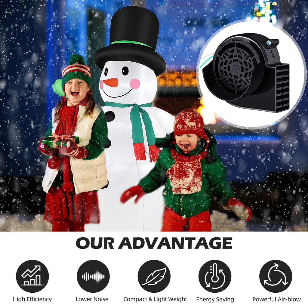 Air Blower for Inflatables, Air Fan Blower Replacement Motor for Garden Yard Inflatable Decor, 1.0A Fan Blower for Halloween Christmas Airblown Inflatables, 12V/ 1.0A Adapter
