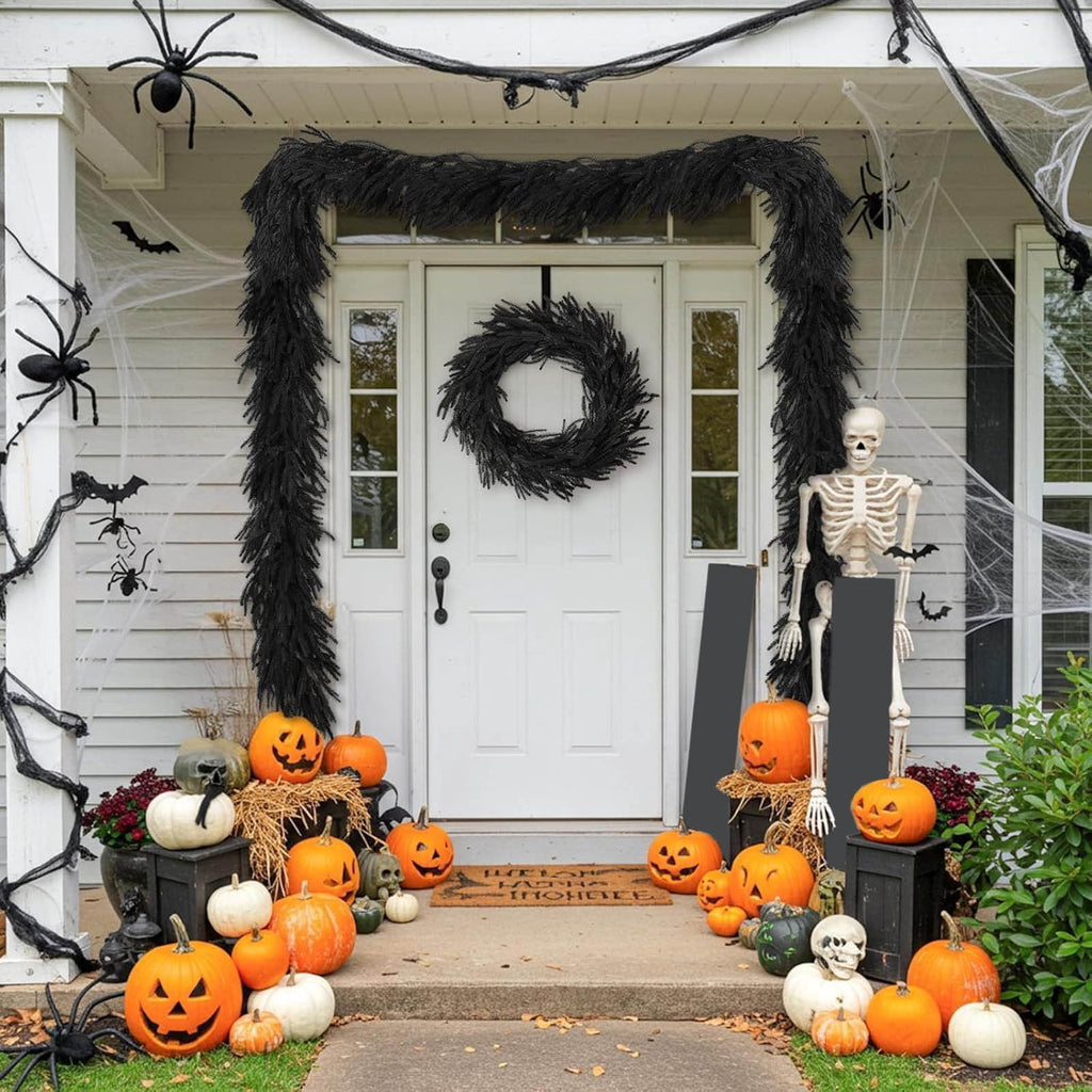 SPOORYYO 2Pcs Fall Maple Leaves Stems for Vase, Artificial Autumn Fake Leaves Decor, Maple Leaf Bushes Shrubs for Thanksgiving Halloween Home Farmhouse Table Centerpiece, 12.99" x 7.87"