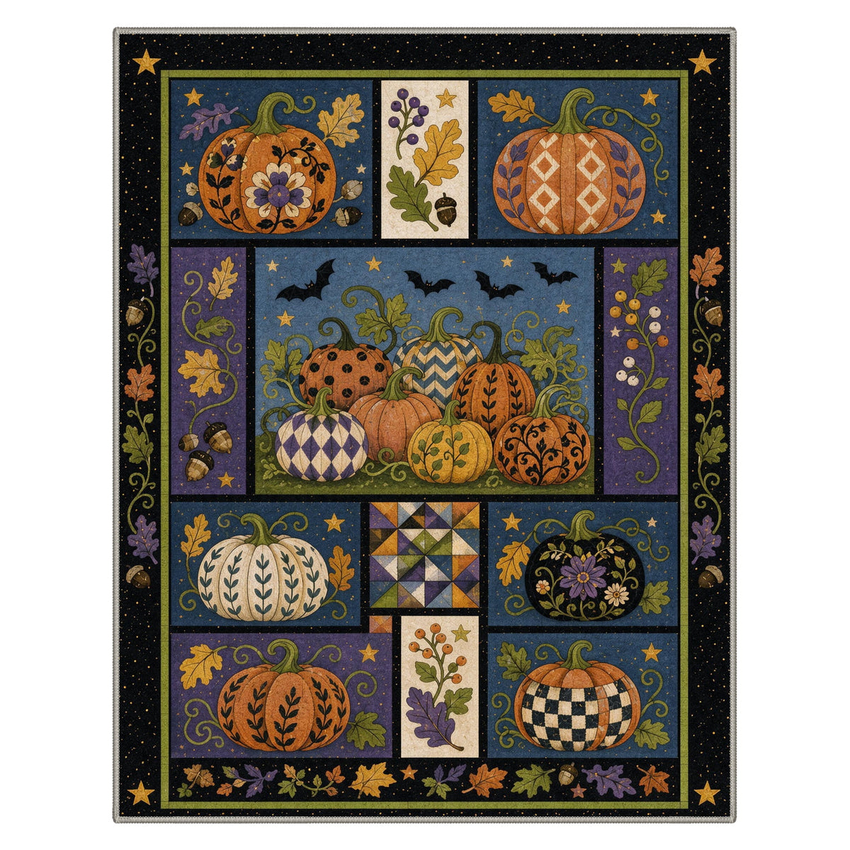 GENIMO 2'x3' Halloween Doormat, Washable Non Slip Soft Gothic Castle Outdoor Door Mat for Front Door Covered Porch Patio Entryway, Antique Gold
