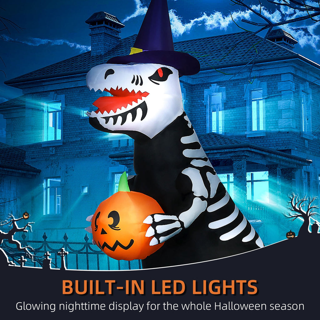 HOMCOM Halloween Inflatable Pumpkin with LED Lights for Garden Indoor Outdoor
