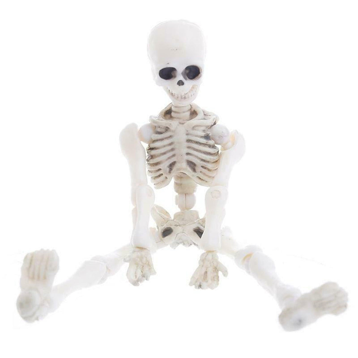 Fankiway Halloween Movable Skeleton Human Model Skull Full Body Mini Figure Toy , Decorations Skull Full Body Realistic Faux Human Skeleton Skull Decor