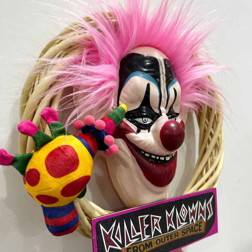 Halloween Clown Wreaths Decorative Door Halloween Wreath Hanging Pende Party Decoration Props 3D Glowing Wreath