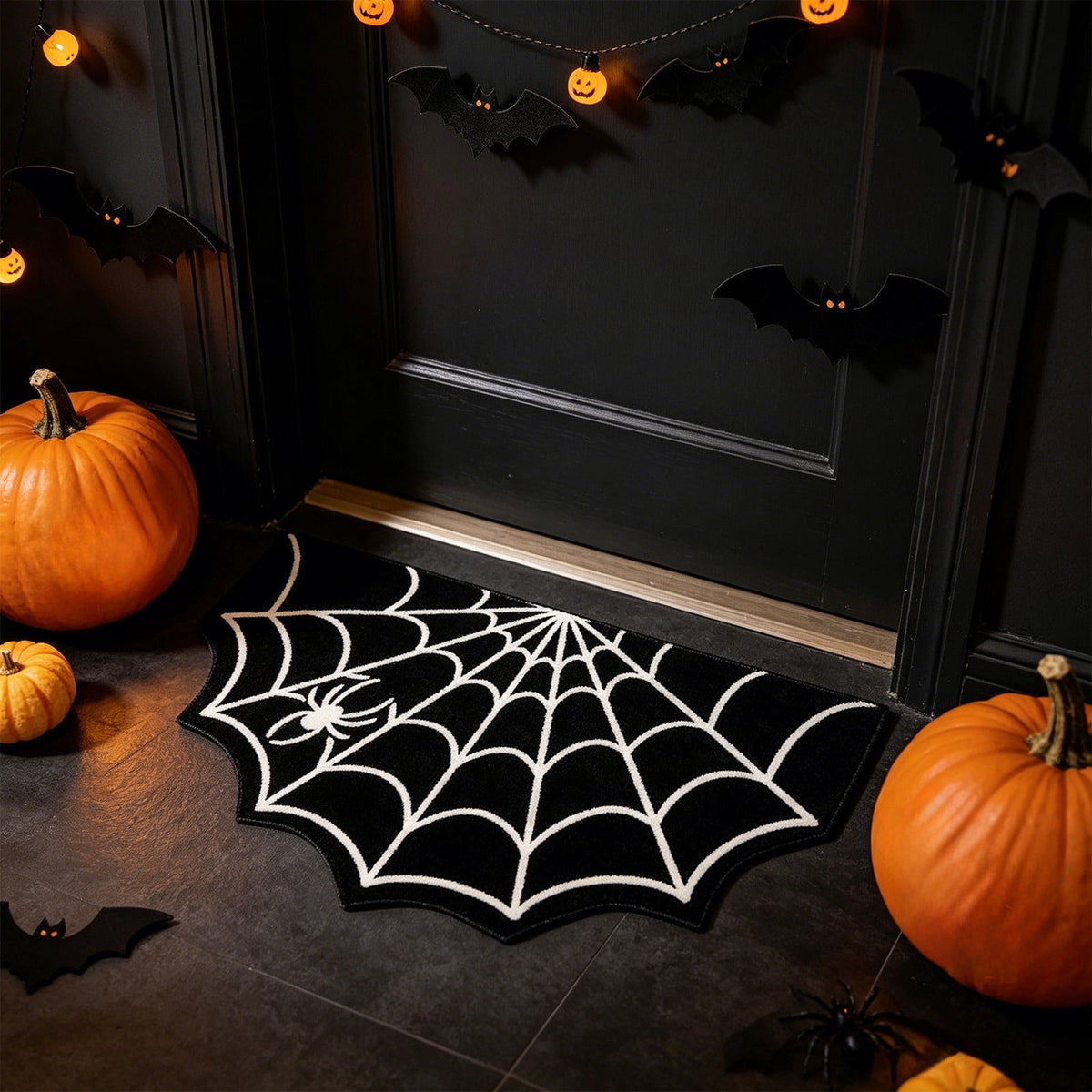 Halloween Decor White Ghost Rug 24x16 inches, Handmade Tufted Fluffy Aesthetic Area Rugs, Cute Soft Cool Non Slip Floor Carpet Bath mat, Living Room, Bathroom, playroom, Kitchen