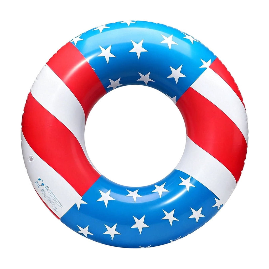 Pool Floats USA Flag Patriotic Swim Pool Tubes for Kids Adults Red White & Blue Pool Floaties Summer Pool Party 250th Anniversary 35in