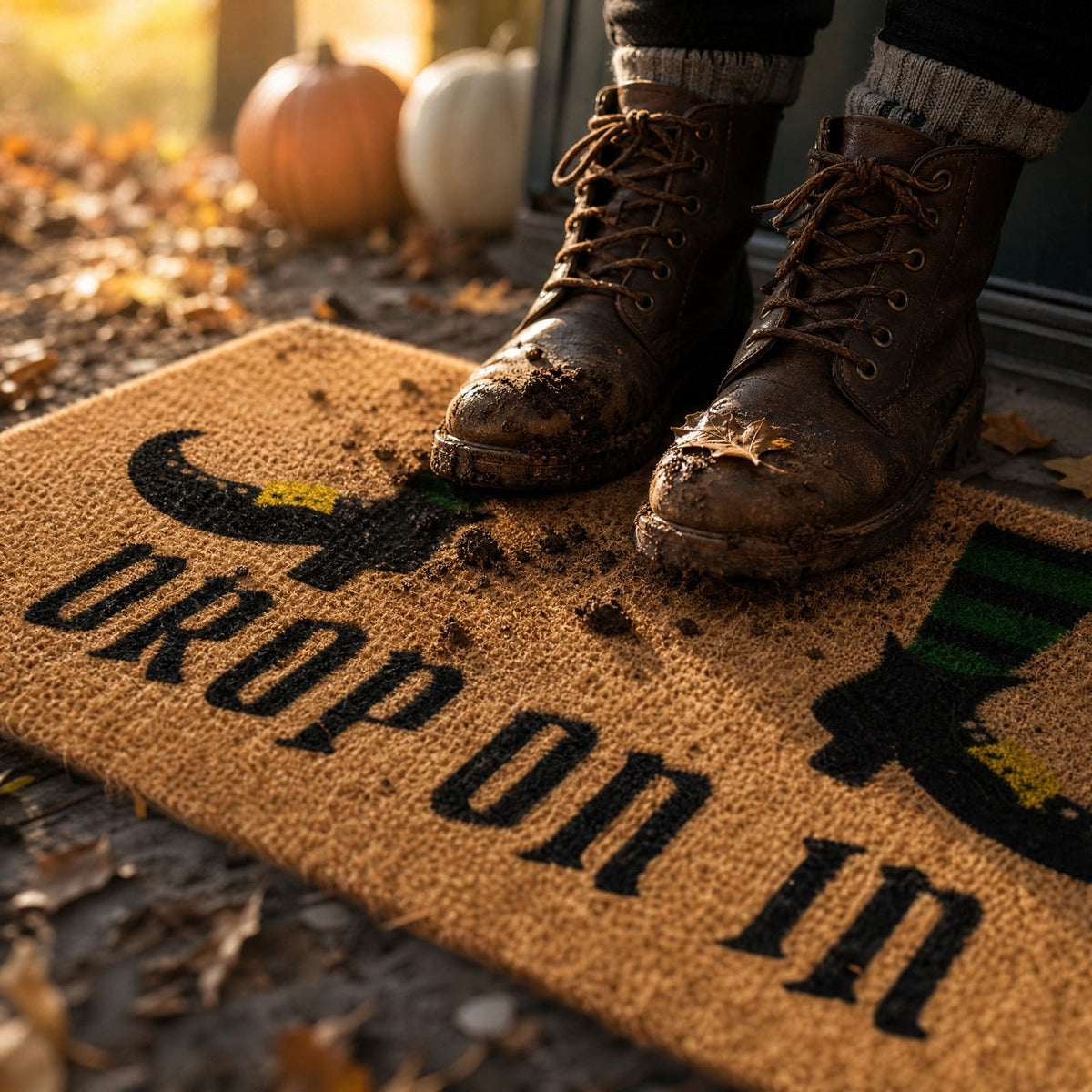 Halloween Door Mat Classic Print Skidproof Mat 15.75x23.62in Polyester Skidproof & Dirt Trapping for Front Door Porch Entryway by MPOISVA