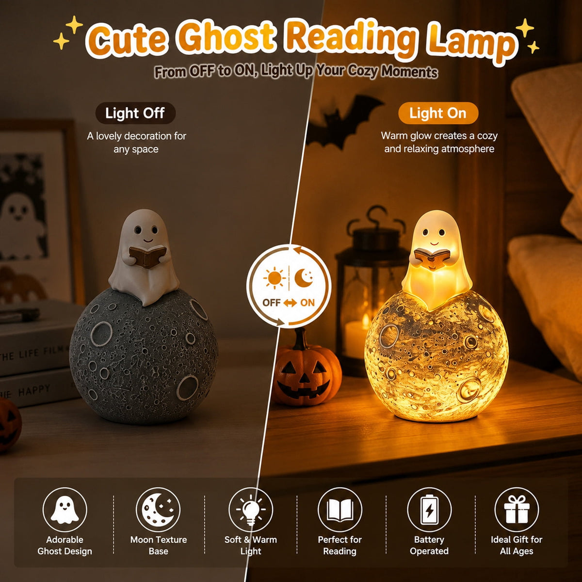 BZPIZ Witch Hat Lamp Handcrafted Retro Resin Stained Witch Hat Desk Lamp Halloween Home Decor Gothic Wizard Hats Night Light for Bedroom & Bookshelf