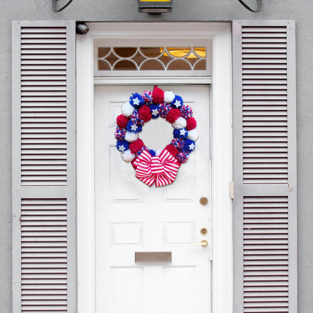 AZXY 4th of July Wreath,Patriotic Wreath,Independence Day Wreaths,Memorial Day Decorations