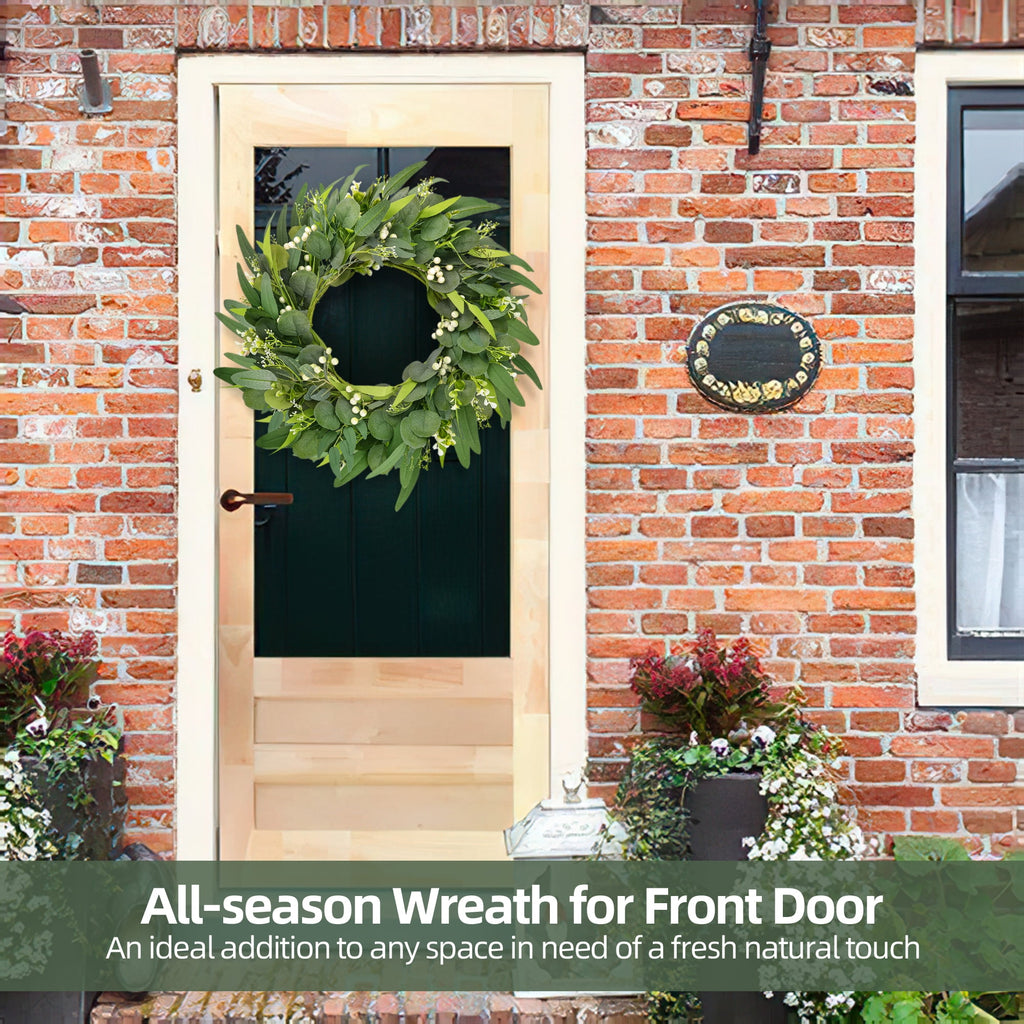 Fall Wreath Pumpkin Wreath for Front Door with Maple Leaves Harvest Wreath for Door Window Porch Thanksgiving Halloween Decor