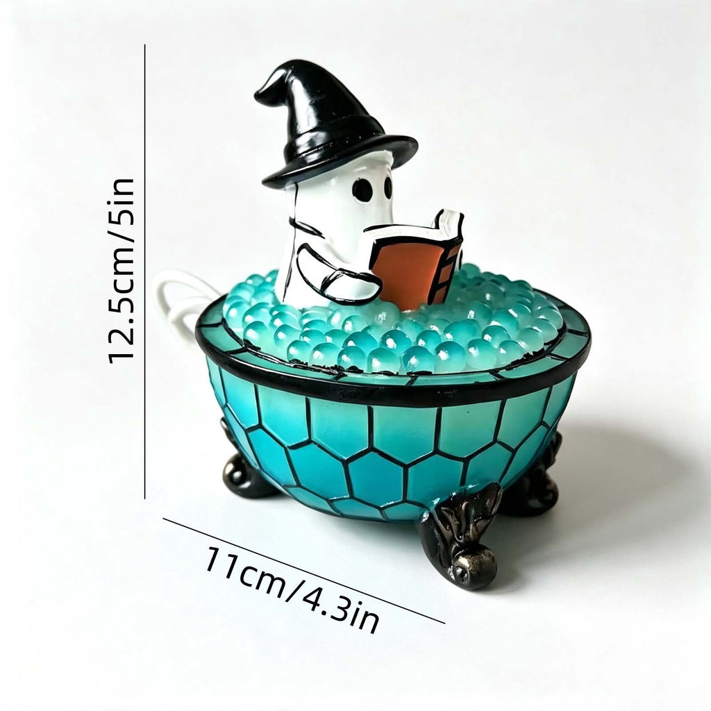 Diceymbol 11.81 Inch Halloween Ghost Night Light, Witch Hat Ghost Lamp with Jack O Lantern, Halloween Decorations Indoor for Table Mantel Party Decor