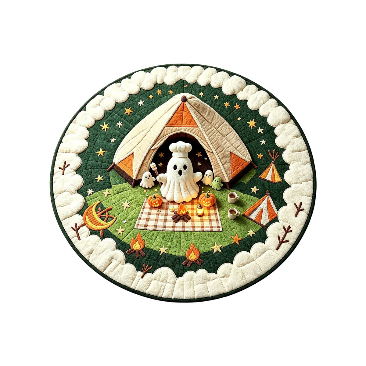 Win s Way 3D Illusion Round Halloween Rug Optical Illusion Doormat Non- Washable Entryway Decor Spooky Fall Front Door Mat for Party Decoration Available in 15.8/23.6/31.5 Inch