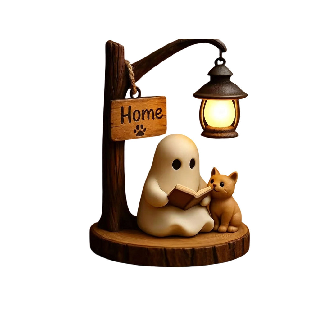 BZPIZ Witch Hat Lamp Handcrafted Retro Resin Stained Witch Hat Desk Lamp Halloween Home Decor Gothic Wizard Hats Night Light for Bedroom & Bookshelf