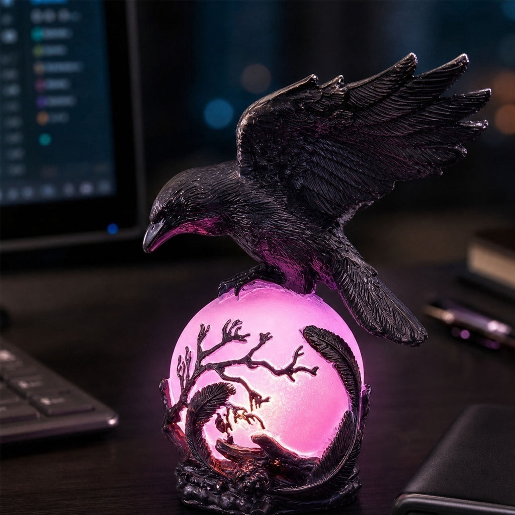 BZPIZ Witch Hat Lamp Handcrafted Retro Resin Stained Witch Hat Desk Lamp Halloween Home Decor Gothic Wizard Hats Night Light for Bedroom & Bookshelf