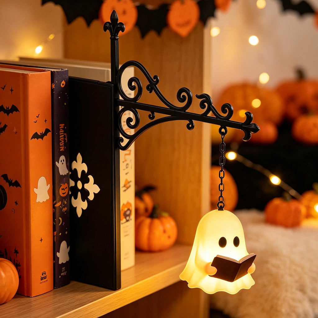 SCNOR Vintage Stained Glass Pumpkin Table Lamp, USB Powered Jack O Lantern Night Light for Halloween Fall Mantel Decor