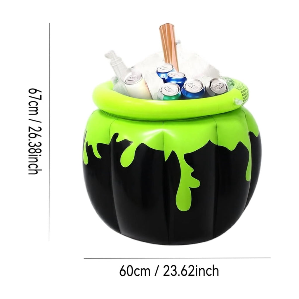 Halloween Inflatable Witch Legs Cauldron Cooler, 50+ Cans Super Capacity Drink Cooler, 40" Halloween Party Decorations for Holiday Party Home Indoor Outdoor Garden Lawn Yard