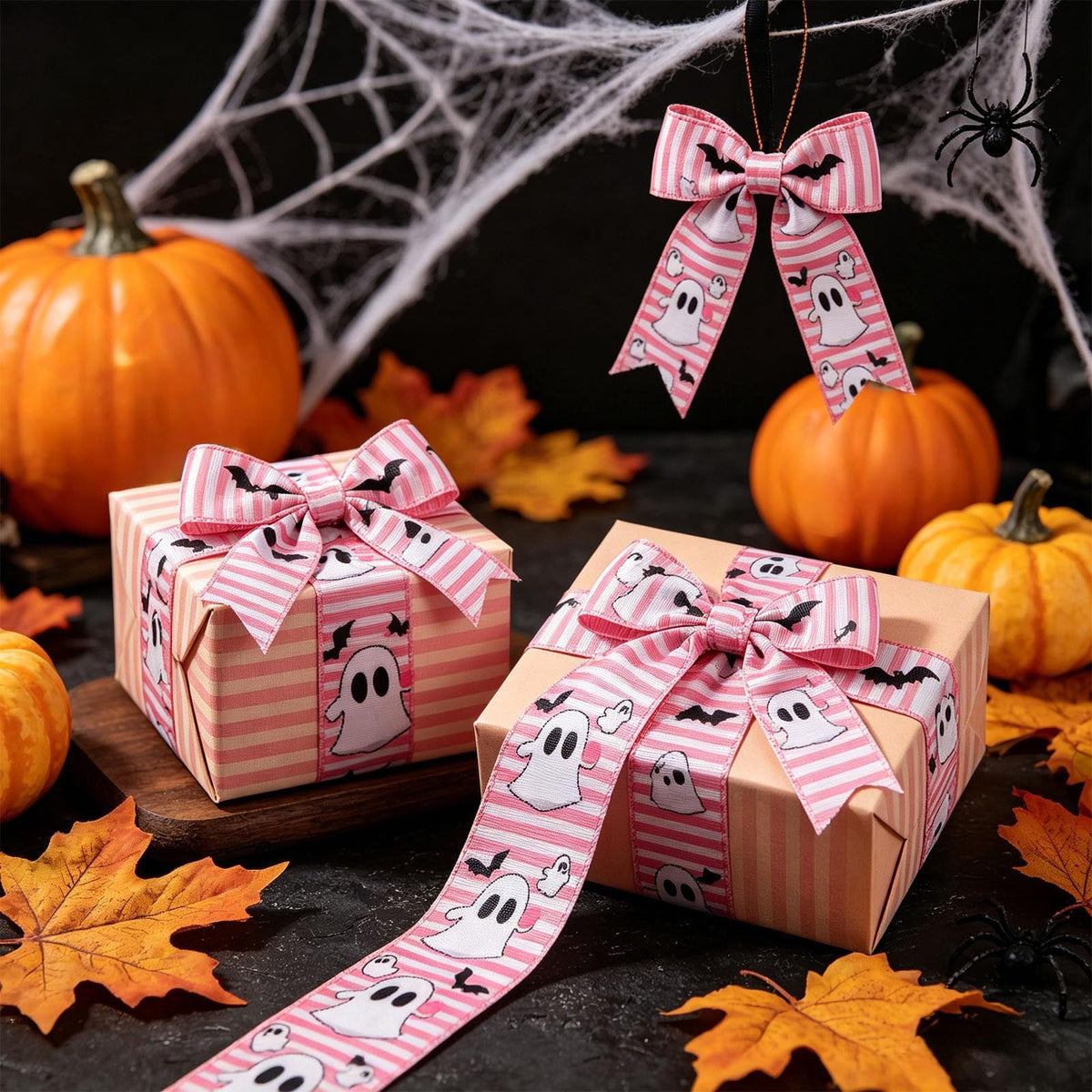 AuroraX Halloween Ghost Decor Outdoor Halloween Decoration Courtyard Tabletop Desktop Haunted Halloween Decoration for Yard Garden Pink