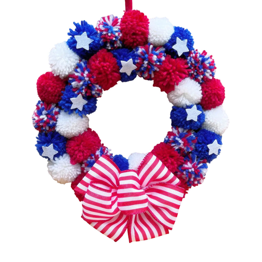 AZXY 4th of July Wreath,Patriotic Wreath,Independence Day Wreaths,Memorial Day Decorations