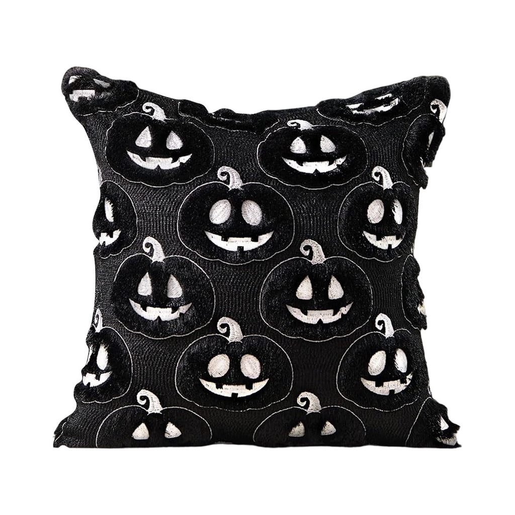 Cute Reading Ghost Plush Throw Pillow, Halloween Book & Pumpkin Bucket Ghost Stuffed Cushion, Spooky Season Decorative Pillow, for Sofa, Bedroom, Party Decor