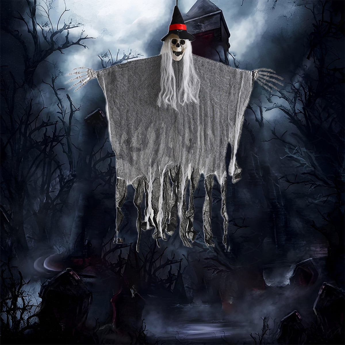 CXALSSY Halloween Decor, Halloween Decorations, Halloween Decorations Indoor, Halloween Indoor Decor, Hanging Halloween Skeleton Ghosts Hanging Skeleton Prop for Halloween Party