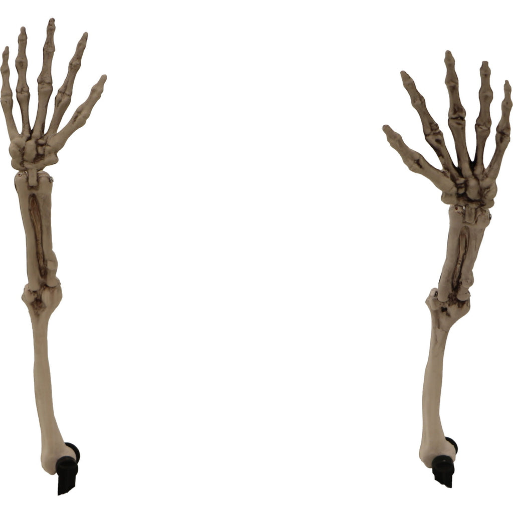 Haunted Hill Farm Life-size Groundbreaking Skeleton, Included Skull Head, Arms and Legs, Haunted House Halloween Decoration, HHGBSKEL-1GB