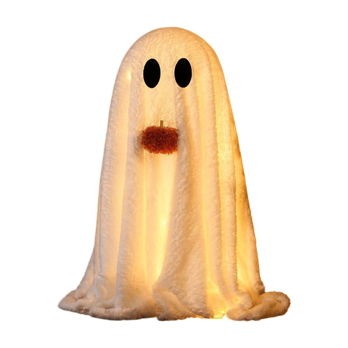 Clearance! Halloween Yard Decorations Light Up Ghost with Bow for Outdoor Front Porch Patio Lawn Garden Entryway Scary House Display Spooky Holiday Party Prop Home Decor