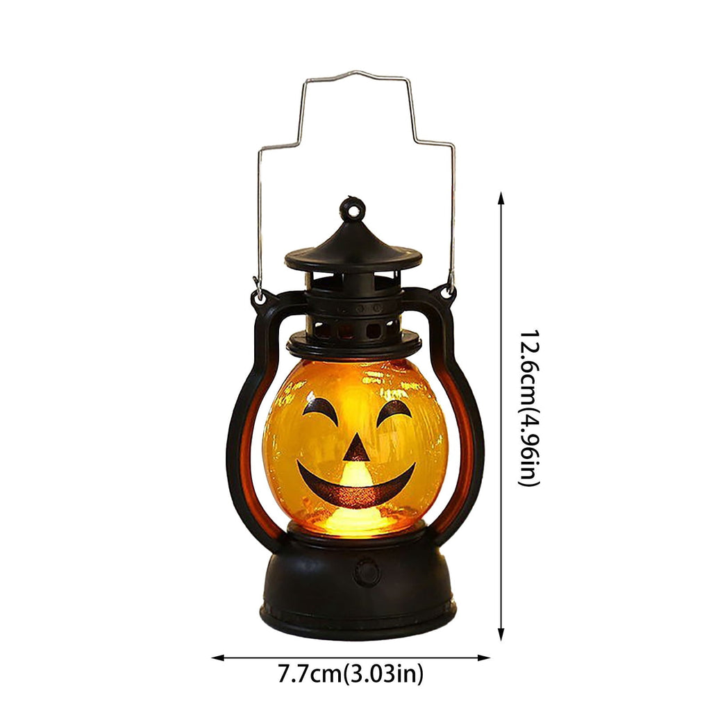 SUSHANG 3Pc Halloween Oil Lamp Hand 3 Packs Small Vintage Flameless Skeleton Decorative Lamp for Halloween Home Indoor Outdoor Bar Decoration