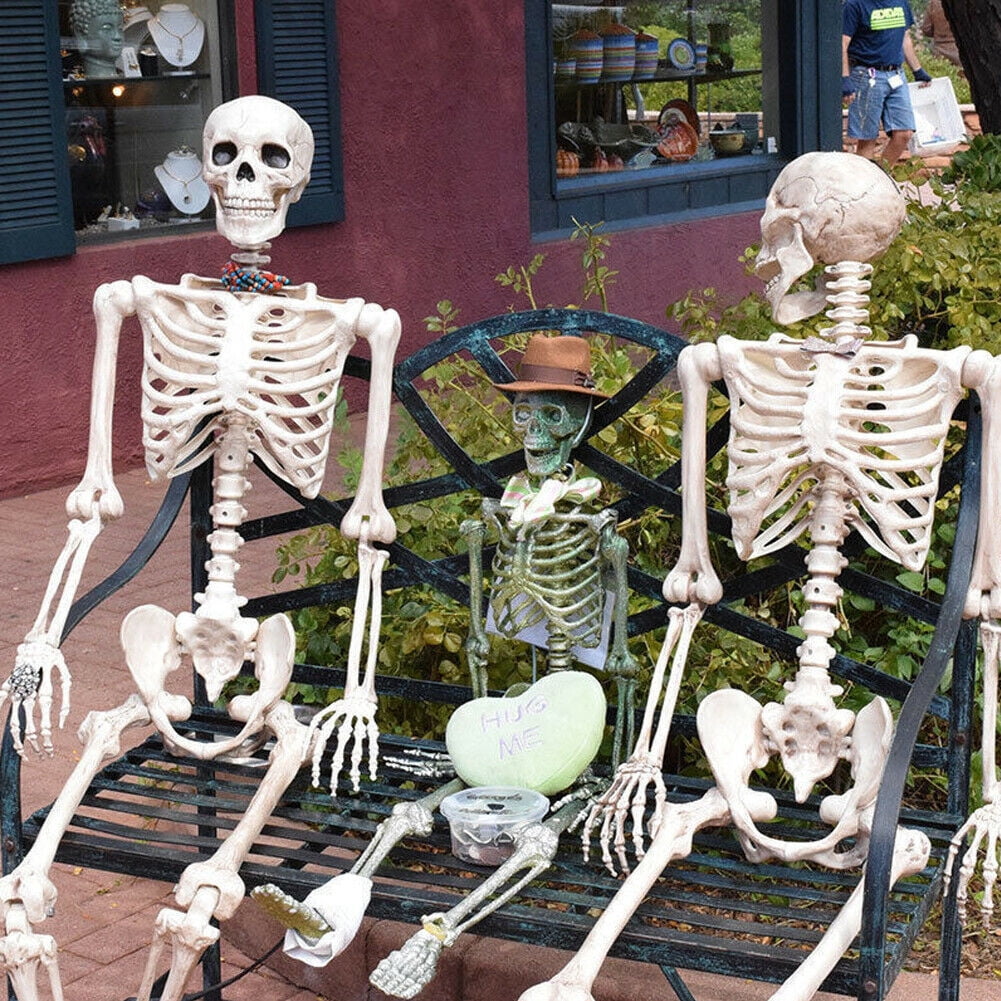 Halloween 15.7 inch skull bones Posable Human Skeleton Halloween Decoration Party Prop