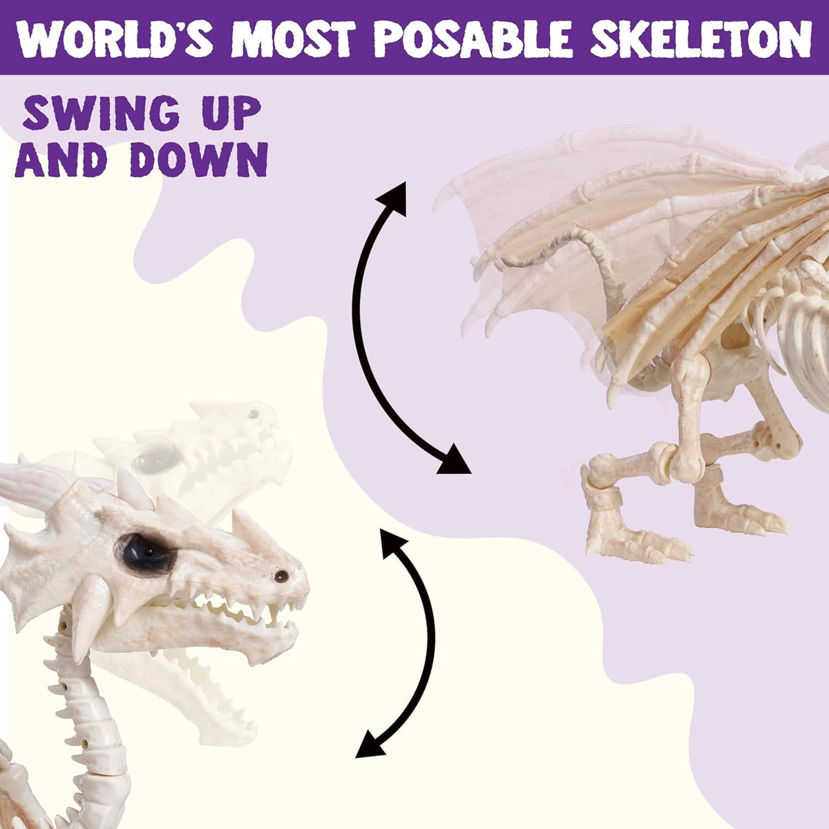 Joyfy 2 Pcs Duck Skeleton Halloween Decoration,4.5 Inch Posable Plastic Animals Halloween Skeleton for Indoor Outdoor Halloween Decorations,Haunted House Party Props