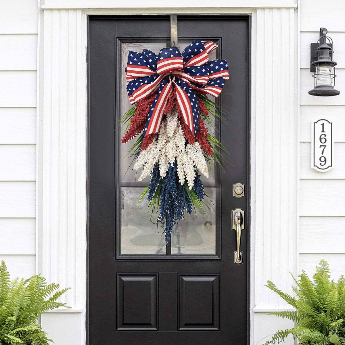 AZXY 4th of July Wreath,Patriotic Wreath,Independence Day Wreaths,Memorial Day Decorations