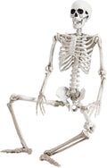 36" Posable Halloween Skeleton Decorations,Human Bones for Halloween Party with Movable Joints,for Haunted Houses, Front Lawn, Graveyard Props