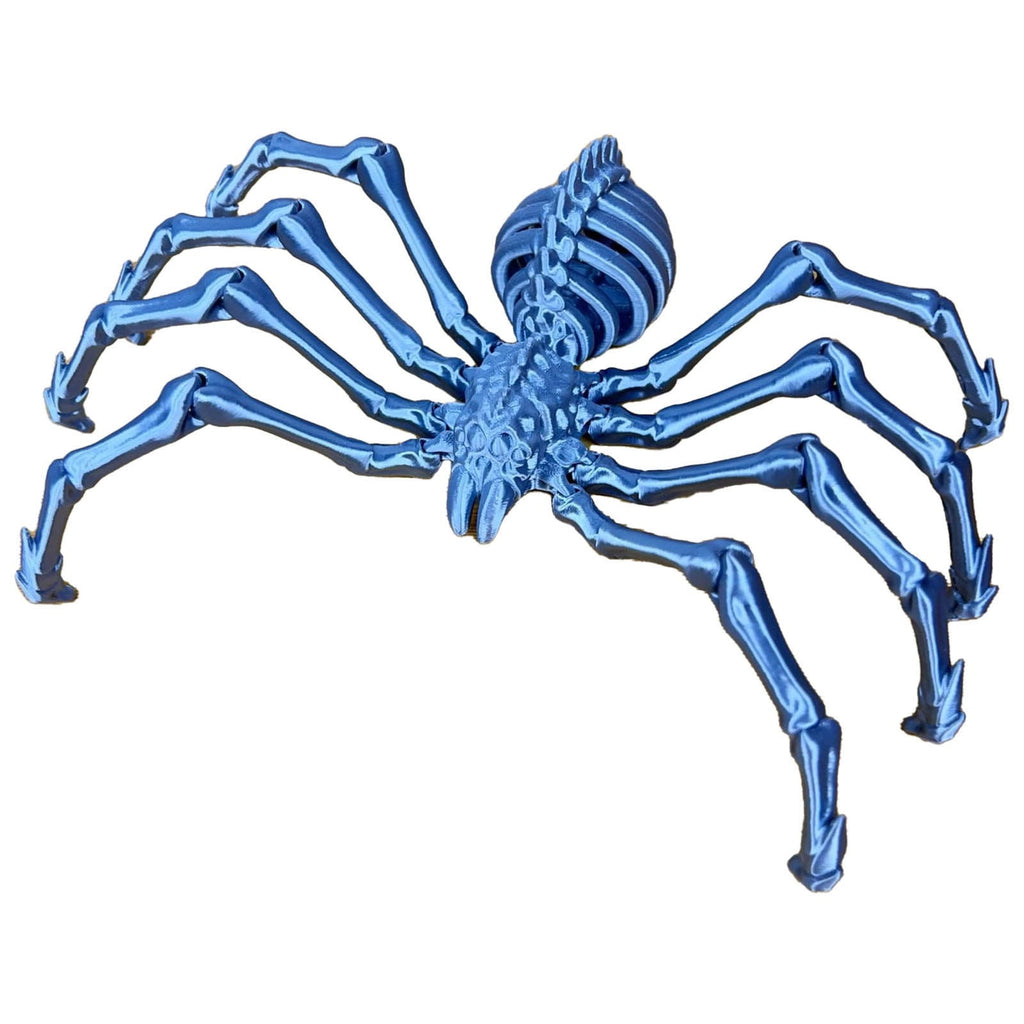 3D Printed Hell Skeleton Wolf Spider, Movable Contraction Spider Toy Ornament, Halloween Spider Decorations, Desktop 3D Printed Wolf Spider Toy for Halloween Decor