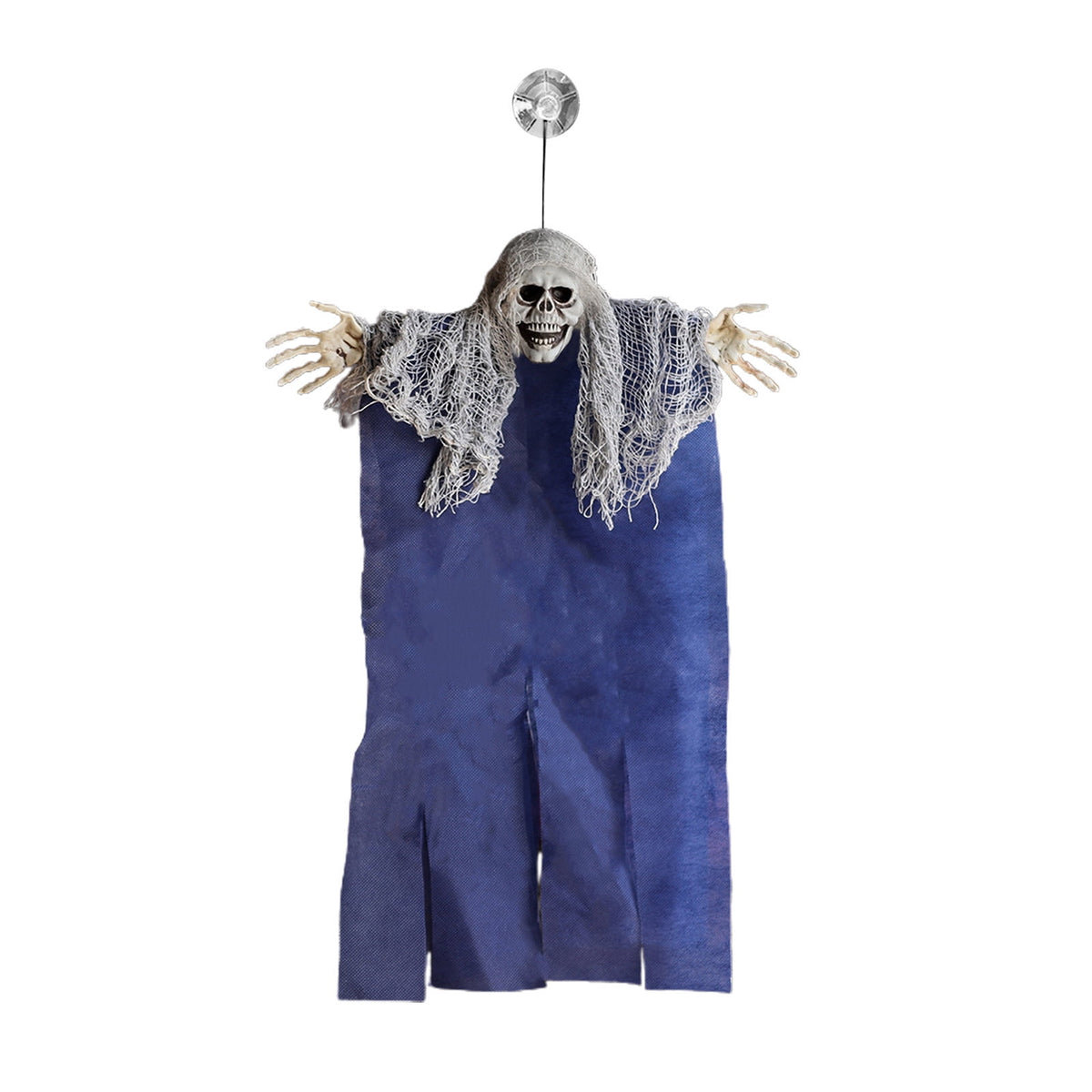 Wadada Halloween Hanging Grim Reapers, Halloween Skeleton Flying Ghosts for Halloween Outdoor Decoration, Haunted Haunted House Prop, Halloween Party Supplies Decor (17x13 Inch, With Suction Cups)