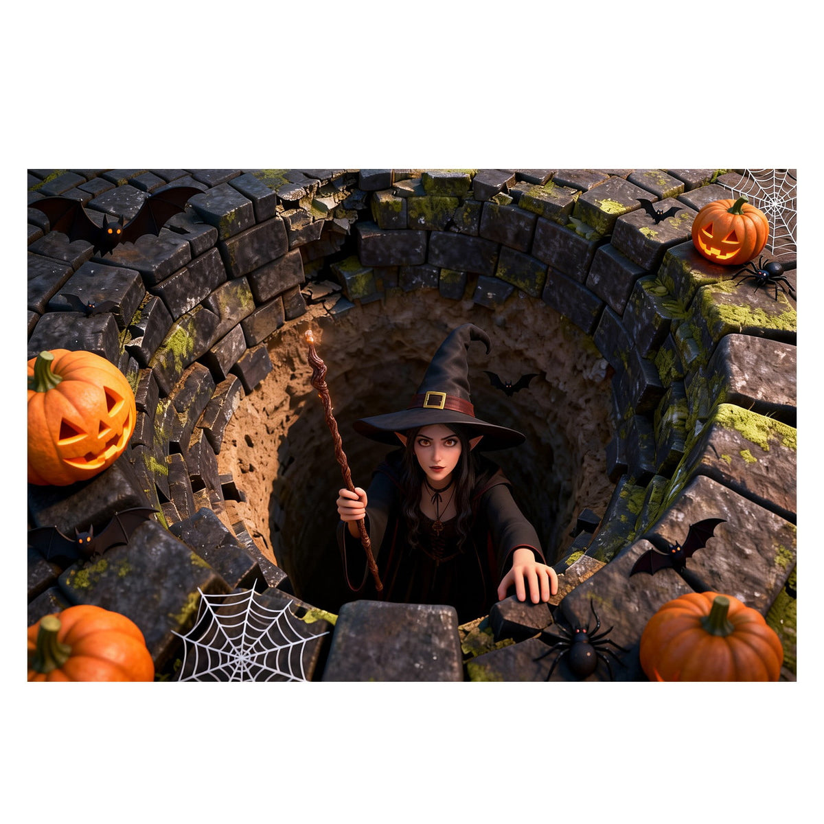 3D Optical Illusion Halloween Doormat Visual Trap Hole Design Non Velvet Entryway Rug Washable Floor Mat