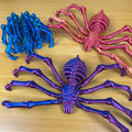 3D Printed Hell Skeleton Wolf Spider, Movable Contraction Spider Toy Ornament, Halloween Spider Decorations, Desktop 3D Printed Wolf Spider Toy for Halloween Decor