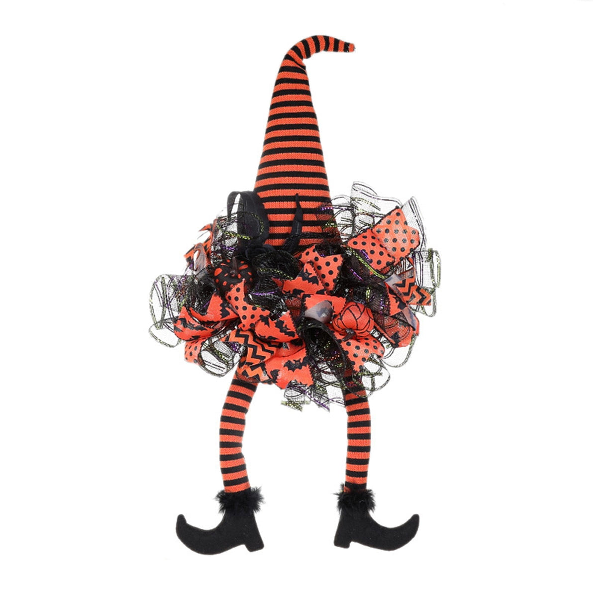 Classic Spooky Halloween Lighted Front Door Wreath Decor, Outdoor Front Door Porch Wall Hanging Spooky Festive Scene Setup, Tear Proof Weatherproof Craftsmanship Display For Holiday Party Guests