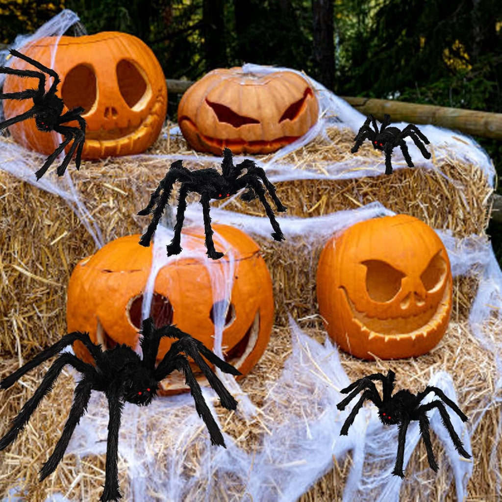 Ayieyill 79 In Giant Spider Halloween Decorations Outdoor, Scary Large Spider for Halloween Yard Decorations, Haunted House Props, 1pc