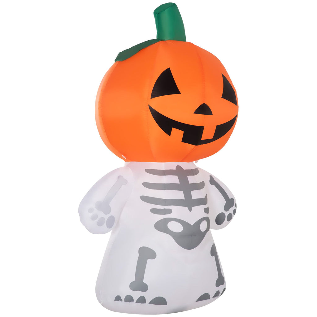 HOMCOM Halloween Inflatable Pumpkin with LED Lights for Garden Indoor Outdoor