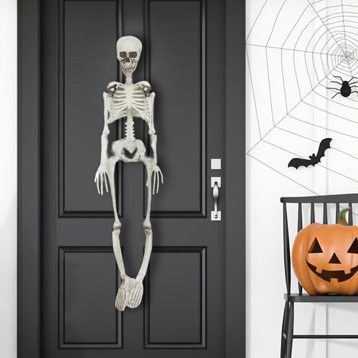 Cebalnir Halloween Skeleton Decoration Whole Body Halloween Hanging Skeleton Decoration With Movable Joints for Halloween Graveyard Decoration