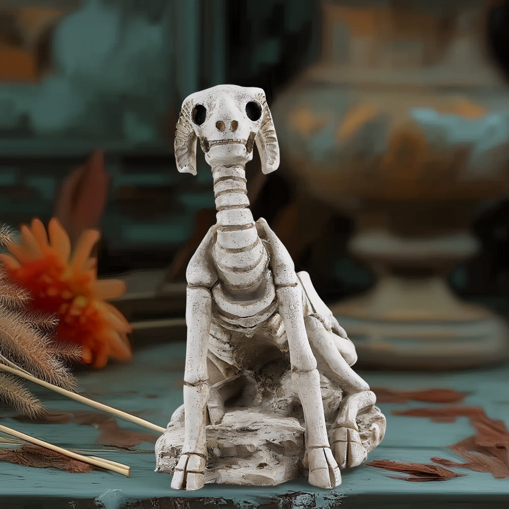 Dmlowu Animal Skeletons Halloween Decorations, 3.5x8" Plastic Halloween Skeleton for Home Decor, Spooky Human Skeleton for Halloween Decorations Outdoor & Infoor