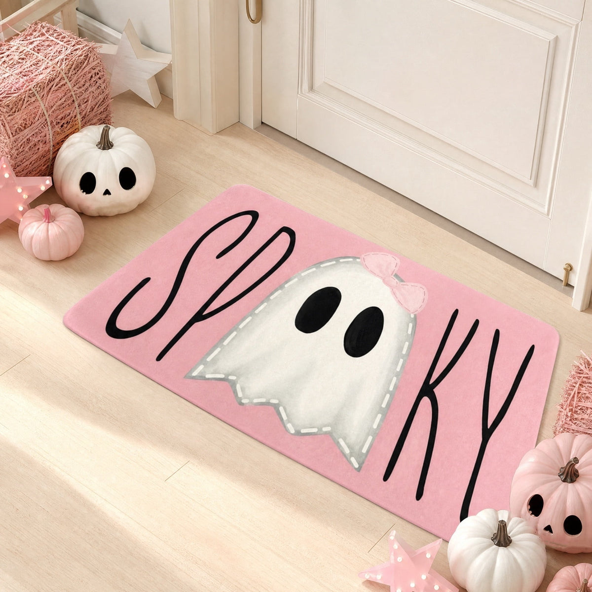 AuroraX Halloween Ghost Decor Outdoor Halloween Decoration Courtyard Tabletop Desktop Haunted Halloween Decoration for Yard Garden Pink